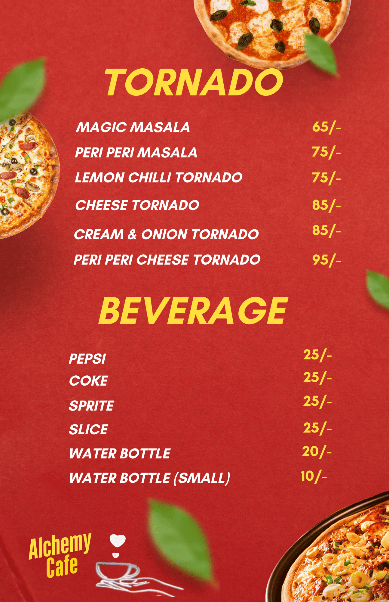 Alchemy Cafe Menu